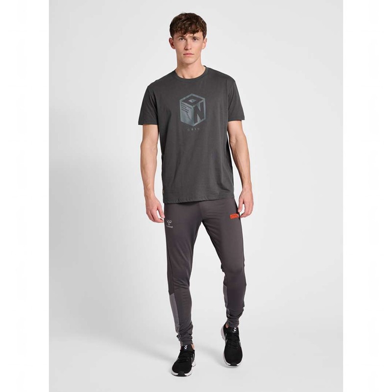 Vêtements De Sport Hummel Pro Grid Cotton S/S Homme Grise | 178191-055