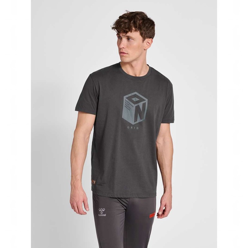 Vêtements De Sport Hummel Pro Grid Cotton S/S Homme Grise | 178191-055