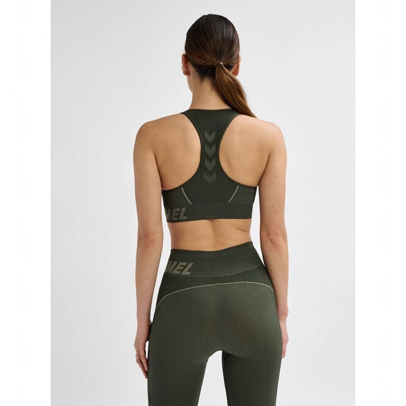 Vêtements De Sport Hummel Te Christel Seamless Top Femme Vert | 717483-320