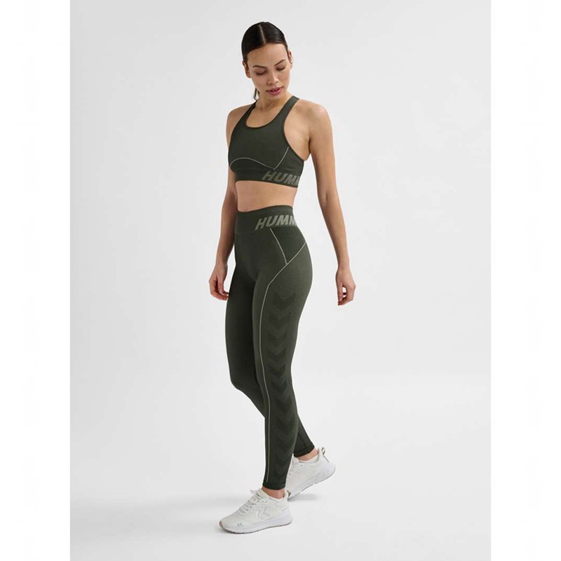 Vêtements De Sport Hummel Te Christel Seamless Top Femme Vert | 717483-320