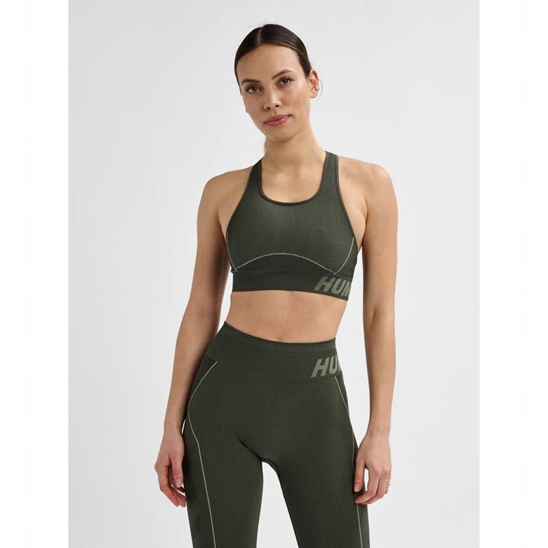 Vêtements De Sport Hummel Te Christel Seamless Top Femme Vert | 717483-320
